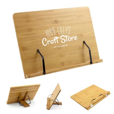 Multi-function Adjustable Bamboo Book Stand