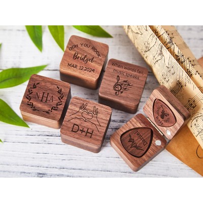 Guitar Pick Wooden Case