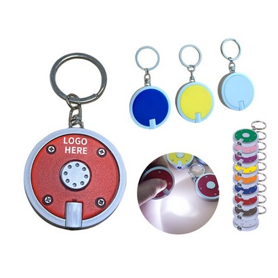 Circular LED Keychain Light
