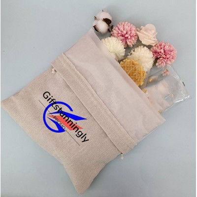 Double-layered Linen Drawstring Bread Bag