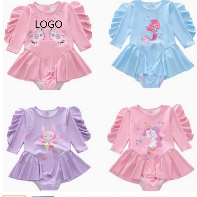 Lotus Leaf Edge Girls Swimsuit