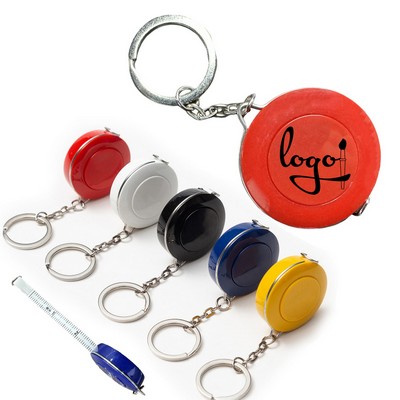 Portable Mini Tool Keychain Double Scales Tape Measure