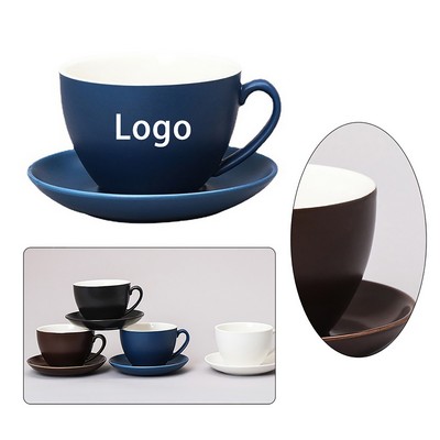 Italian Coffee Set Stoneware Ceramic Cup Saucer