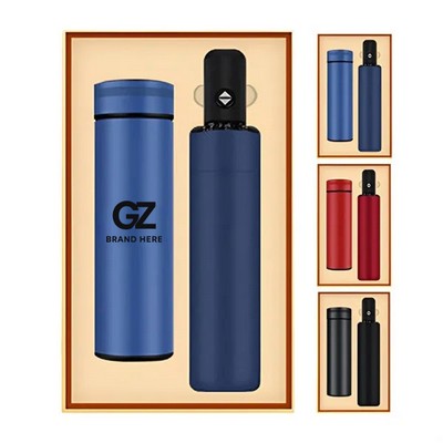 Umbrella and Thermos Business Gift Set