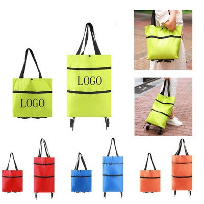 Foldable Shopping Tote Bag with Wheels