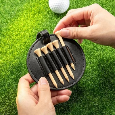 Custom Dura-Leather Bag Tag/Tee Holder