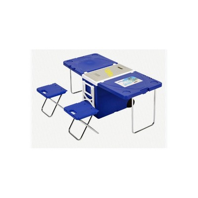 Portable Car Camping Ice Box Cooler Picnic Table 27L Storage