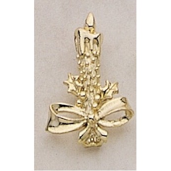 Christmas Candle Marken Design Cast Lapel Pin (Up to 1 1/4")