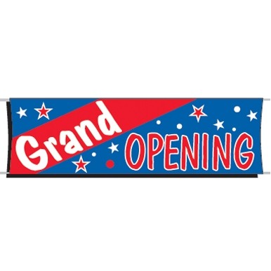 Heavy-Duty Giant Scrim Banner (Grand Opening) (3' x 10')
