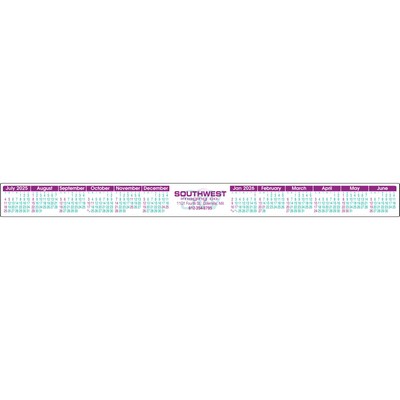 Custom Color Academic Stick-A-Strip™ Year-In-View® Keyboard Calendar