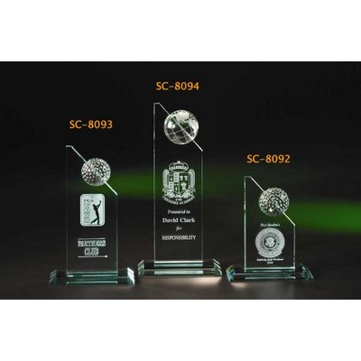 City Tower Jade Award w/ 1/2 Golf Ball (4 5/8"x2 1/4"x6") - Small