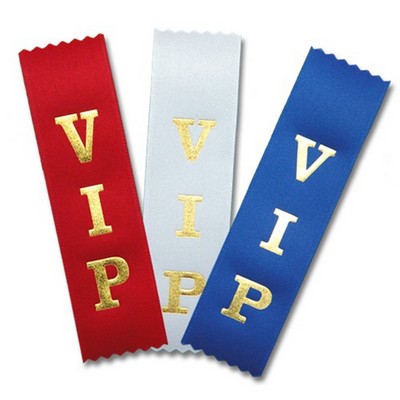 1-5/8"x6" Vertical VIP Stock Title Ribbon