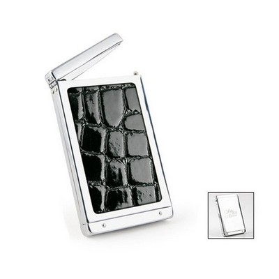 Push Button Croco Card Holder