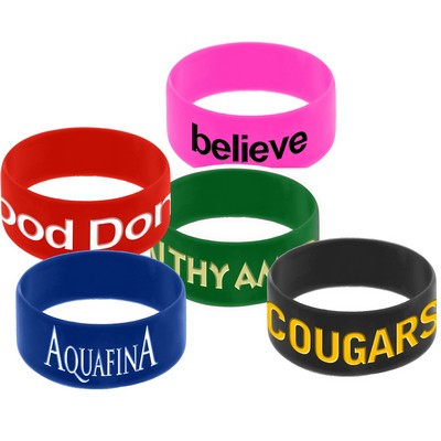 3/4" Silkscreened Silicone Wristband