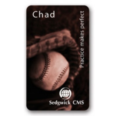Full Color Rectangular Name Badge w/ Personalization 1.5"x2.5"