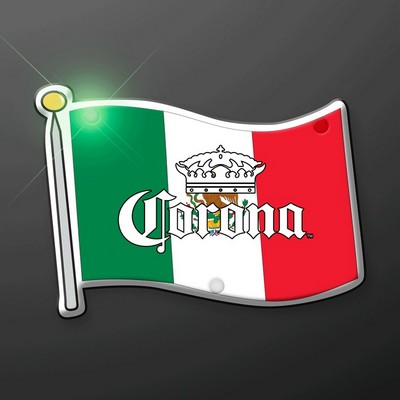 Mexico Flag Flashing Pin Blinkies - PRINTED