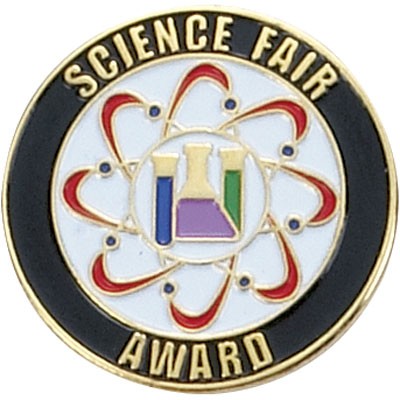 1" Science Fair Award Clutch Back Pin