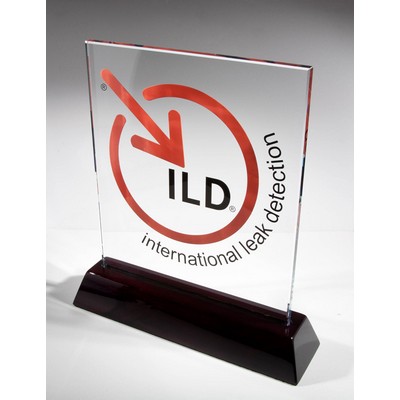 Dark Rosewood Slotted Base for 10" Crystal (12 x 1 3/4 x 1 7/8")