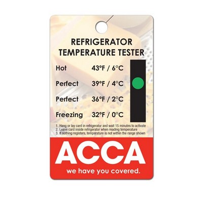 Refrigerator Temperature Gauge Card