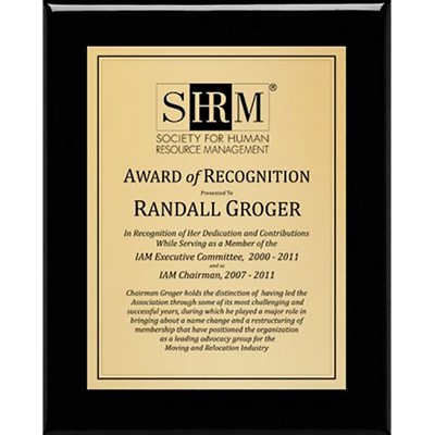 12" x 15" Piano Finish High Gloss in Black