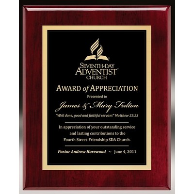 12" x 15" Piano Finish High Gloss in Rosewood