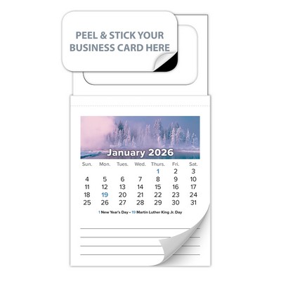 12-Month Tear-Off Magnetic Calendar (Standard) - Jan. 2026 w/Cover