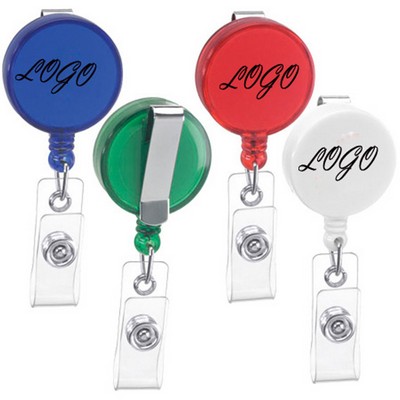Round Retractable Badge Holder