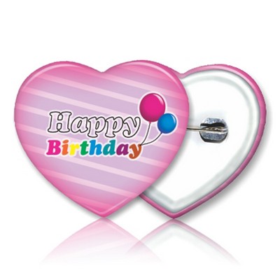 Heart Shaped Tin Button