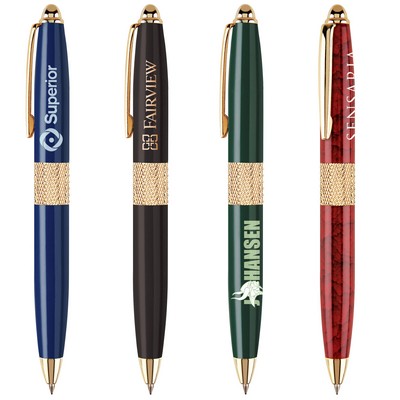 Athena Heavyweight Pen with Gold Accents