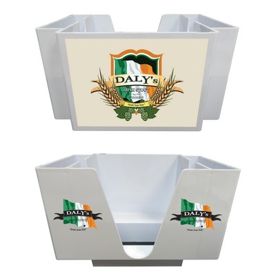 White Pastic Napkin Caddy