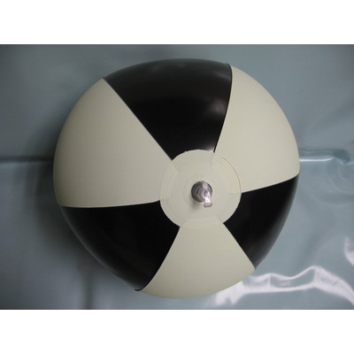 16" Inflatable Beach Ball w/ Glow In The Dark/ Black Alternating Panels