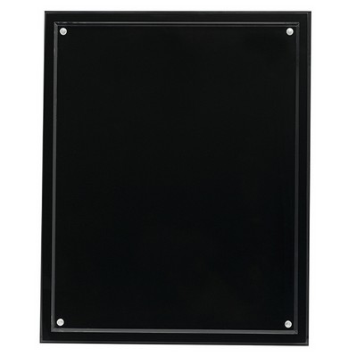 13" Magnetic Certificate/Insert Holder 1/4" Black Acrylic base with 1/4" Clear front Non-printed