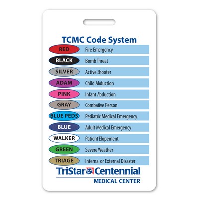 USA Made Laminated Plastic Rectangle Badge Talker with Tag Slot (2-1/8"x3-3/8")