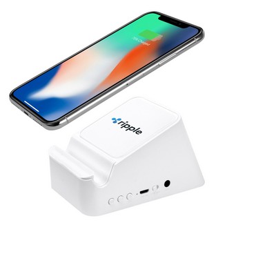 3-In-1 10W Wireless Charger With Bluetooth Speaker And Phone Stand