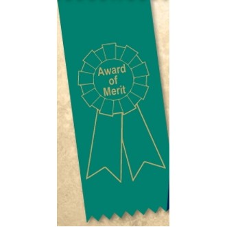 2"x 6" Award of Merit Stock Lapel Award Ribbon