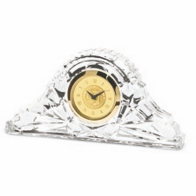 Napoleon Crystal Table Clock W/ Gold Medallion