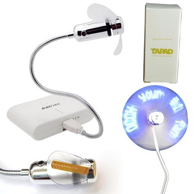 Custom USB LED Message Fan W/Up To Six Programmable Lines Of Messages