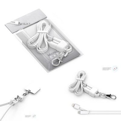 Micro USB and LightningÂ® Charging Lanyard