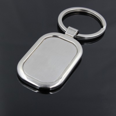 Square Shape Metal Keychain