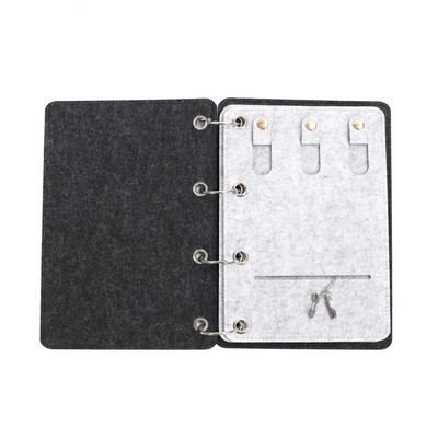Velvet Book Shape Jewelry Organizer Case