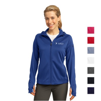 Sport-Tek® Women's Tech Fleece Full-Zip Hooded Embroidered Jacket