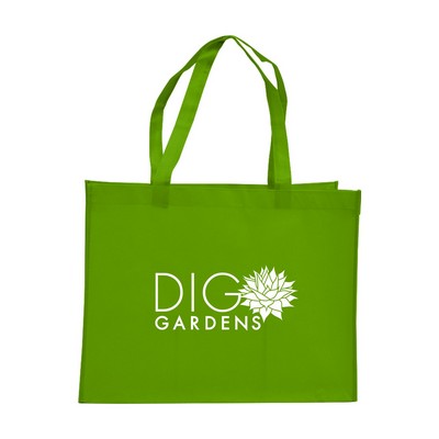 Lime Green Non-Woven PP Bright Shopping Bags (16"x6"x12")