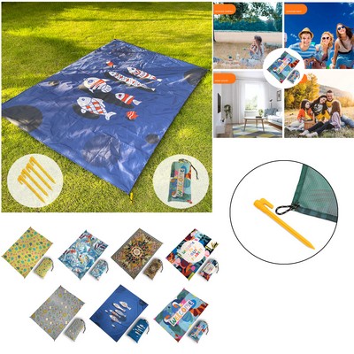 78.7 x 82.7 inch Personalized Oversized Quick Dry Sand-Free Beach Blanket Picnic Mat
