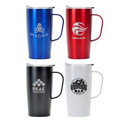 Endura 20 oz Stainless Steel Double Wall Mug with Swig Metal Handle