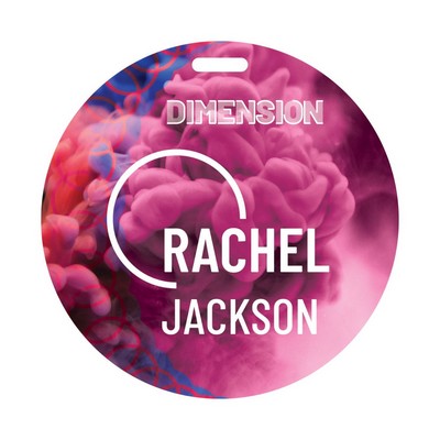 4" Round Laminated PVC Event Tag