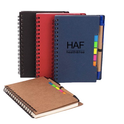 Spiral Journal with Sticky Notes