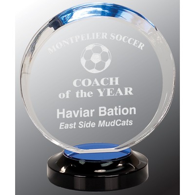 7" Blue Halo Acrylic with Base Award