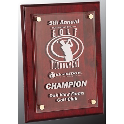 9" x 12" Rosewood Piano Finish Floating Acrylic Plaque