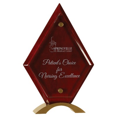 10" Diamond Rosewood Piano Finish Floating Acrylic Standup