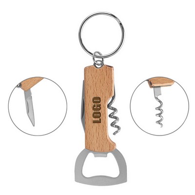 4" 1 Wooden Bottle Opener
